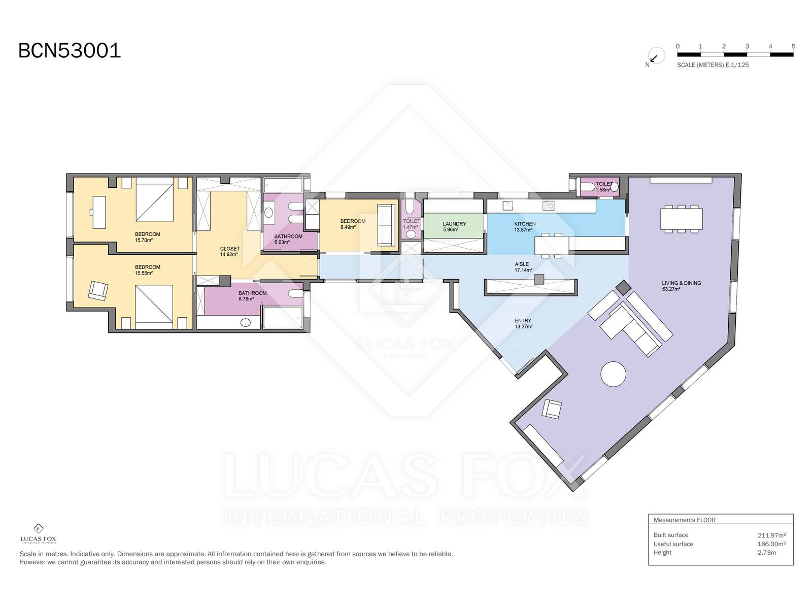 3 Bedrooms Apartment in passeig de gracia