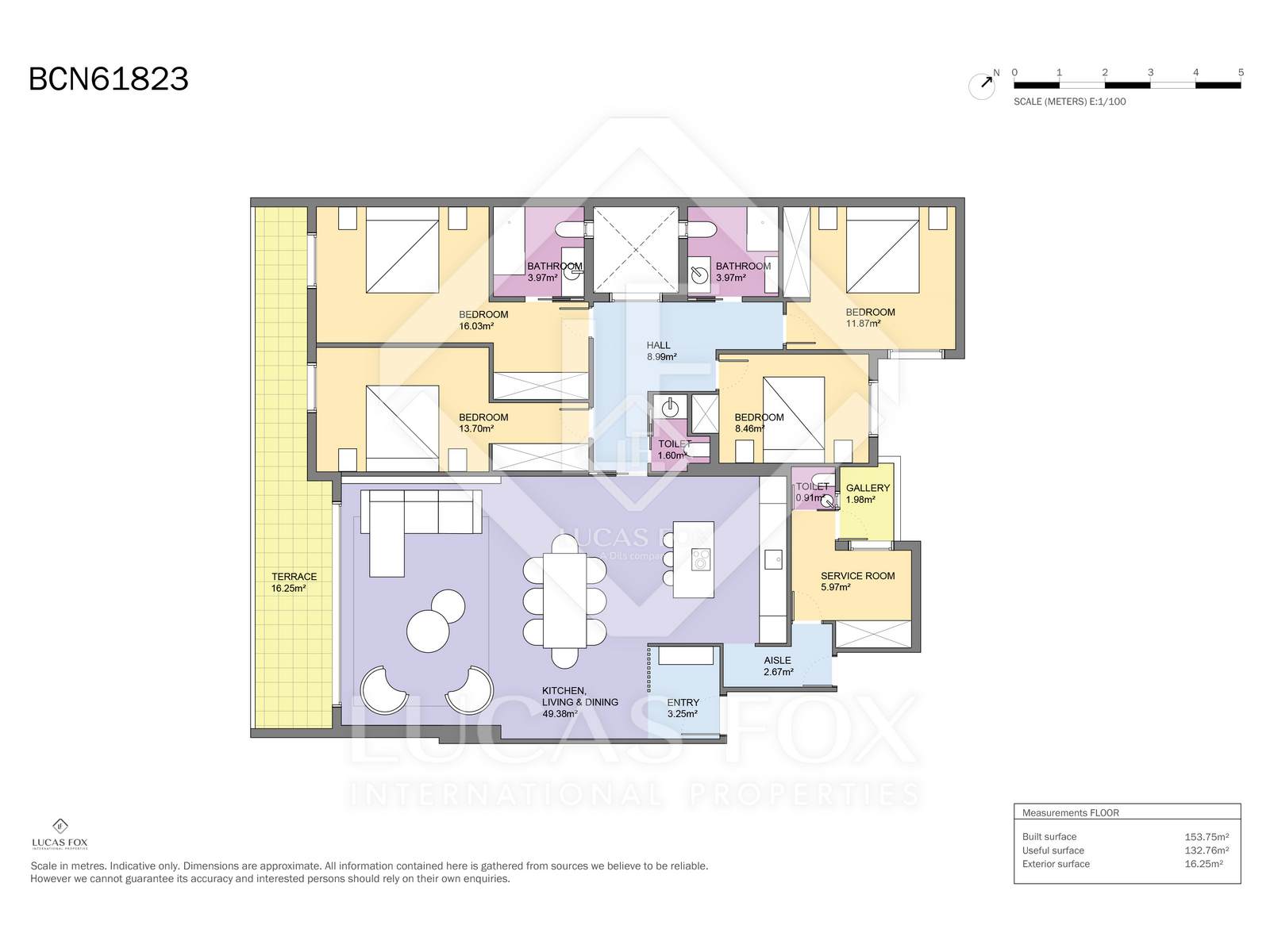 4 Bedrooms Apartment in Aribau