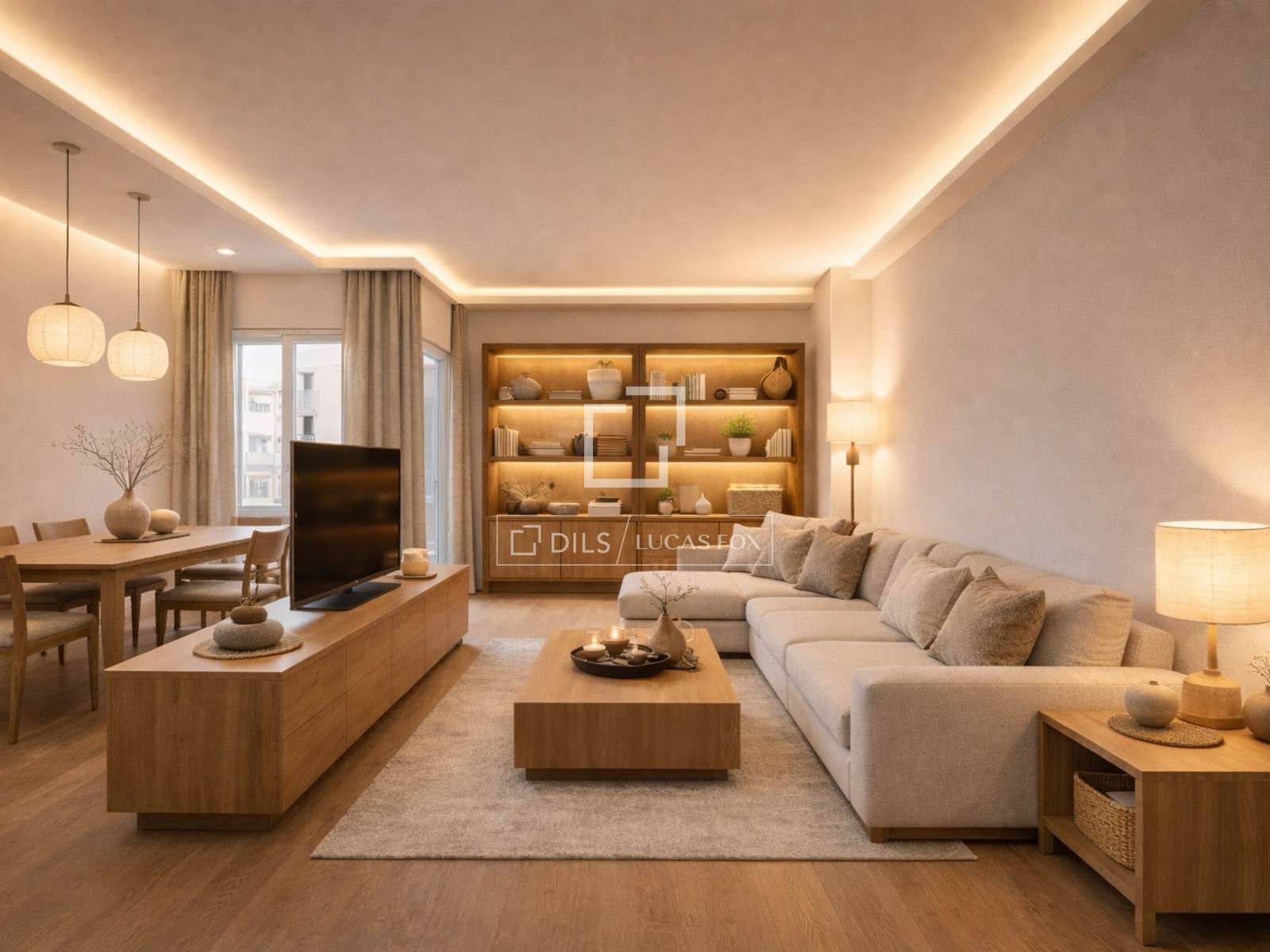 Piso familiar en excelentes condiciones con tres dormitorios y balcón en venta en Vallcarca, cerca de la plaza Lesseps.