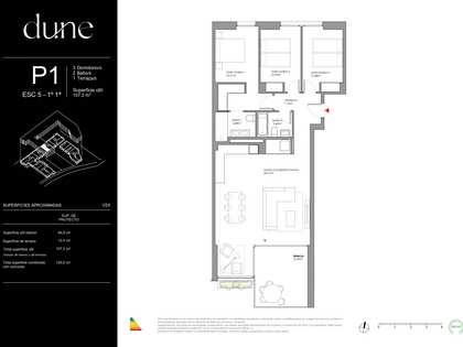 Appartamento di 111m² con 12m² terrazza in vendita a Cubelles