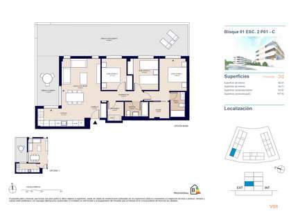 107m² lägenhet med 61m² terrass till salu i golf, Alicante
