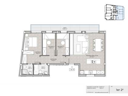 Piso de 83m² con 8m² terraza en venta en Castelldefels