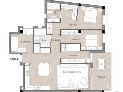 Appartement de 103m² a vendre à Vilanova i la Geltrú avec 10m² terrasse