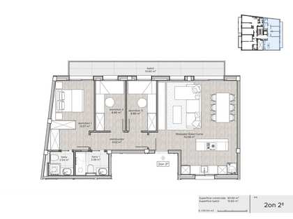 Piso de 83m² con 10m² terraza en venta en Castelldefels