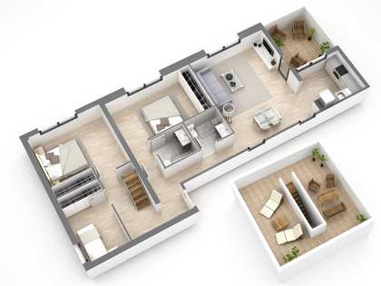 106m² dachwohnung mit 51m² terrasse zum Verkauf in Gavà Mar