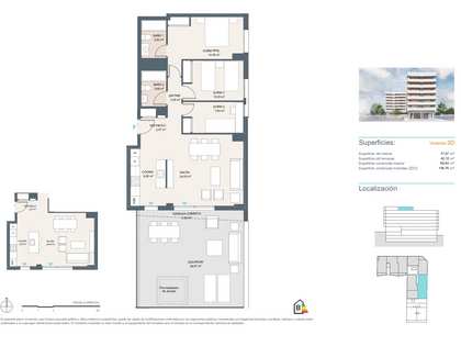 Appartement de 90m² a vendre à Alicante ciudad avec 42m² terrasse