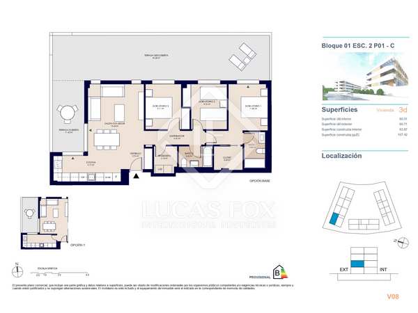 107m² apartment with 61m² terrace for sale in golf