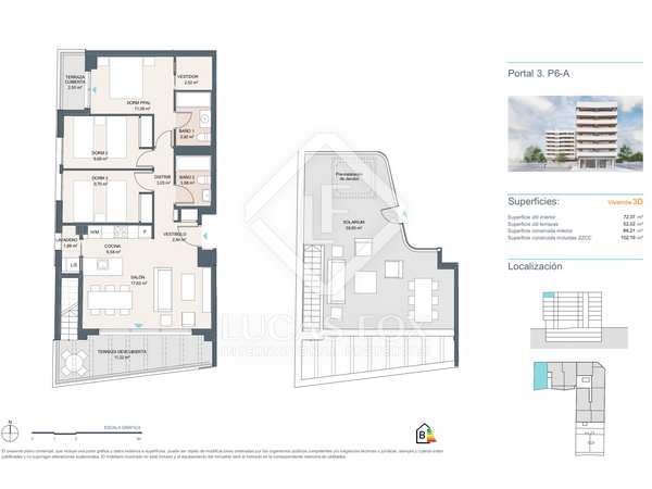 102m² apartment with 52m² terrace for sale in Alicante ciudad