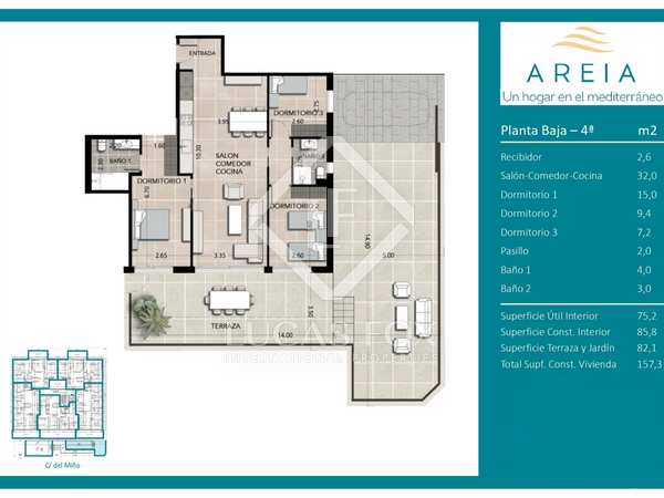 157m² lägenhet med 82m² terrass till salu i Calafell