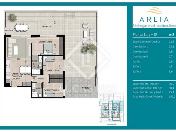 Appartamento di 155m² con 75m² terrazza in vendita a Calafell