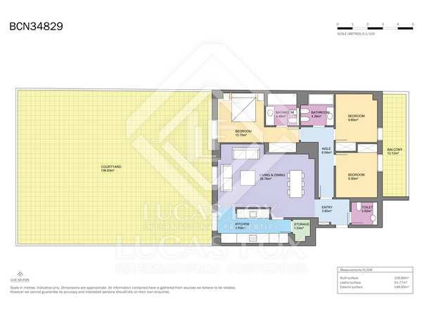 109m² wohnung mit 136m² terrasse zum Verkauf in Eixample Links