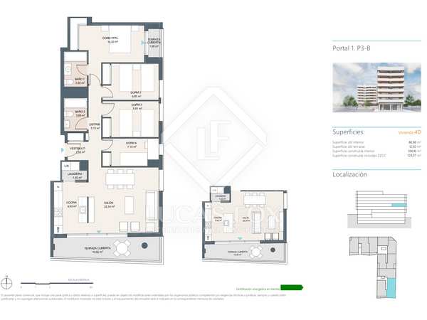 124m² apartment with 13m² terrace for sale in Alicante ciudad