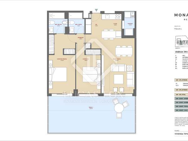 Apartamento de 95m² with 35m² terraço à venda em Los Monasterios