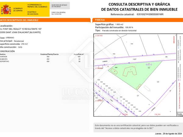 2,000m² plot for sale in Playa Muchavista, Alicante