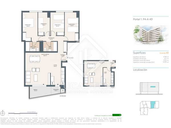 124m² apartment with 7m² terrace for sale in Alicante ciudad
